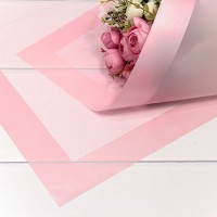 Плёнка в листах 58*58 (20 шт.) матовая с широкой рамкой 50мкм Розовый-230 1/60 Арт: 1669/230