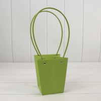 Пакет подарочный "Ваза для цветов" 15,5*13*9,5 230г Салатовый 1/10 1/150 Арт: 000170G/2303