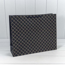 Пакет подарочный "Ромб" Синий 50*40*15 210г 1/20 1/60 Арт: 000391TA/8