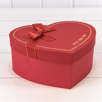 Коробки "Сердце" Набор 1/3 22,2*19,5*9 с бантом Красный 1/36 Арт: 721194/7