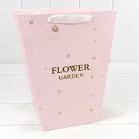 Пакет подарочный "Ваза для цветов" 25*30*16 260г "Flower Garden" Розовый 1/10 1/200 Арт: 000233K/3