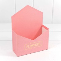 Коробка "Конверт" 18*24*7 "Flowers" Красно-коралловый 1/4 1/36 Арт: KPL0004