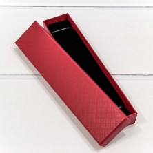 Коробка Прямоугольная 20*4,5*2,7 "Ромбики" Красный 1/12 1/240 Арт: 612204/1