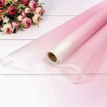 Плёнка 0,58*10м 275г матовая с двойной белой полосой 55мкм Розовый-217 1/30 Арт: 1624/217