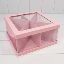 Коробка Квадратная 30*30*15 сборная Розовый 1/14 Арт: 720904/3