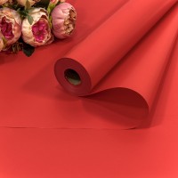 Плёнка 58см 800г матовая "Корейская" 65мкм Красный-3546 1/12 Арт: 1838/3546