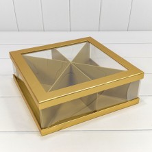 Коробка Квадратная 30*30*10 сборная Золотой 1/14 Арт: 720905/2