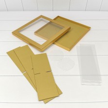 Коробка Квадратная 30*30*10 сборная Золотой 1/14 Арт: 720905/2
