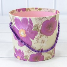 Коробка "Ваза для цветов" 15*13 с ручкой "Цветы 5" 1/10 1/120 Арт: 720745/16