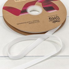 Лента Бархат 1,2см*25ярд Белый 1/16 1/64 Арт: 592-12/49
