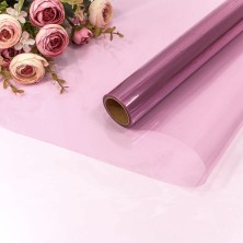 Плёнка 0,57*10м 240г прозрачная 45мкм Красно-сиреневый 1/30 Арт: 1663/11