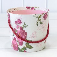 Коробка "Ваза для цветов" 15*13 с ручкой "Цветы 6" 1/10 1/120 Арт: 720745/17
