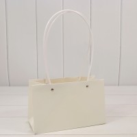 Пакет подарочный "Ваза для цветов" 22*10,5*13,5 Белый 1/10 1/300 Арт: 000586EA/1