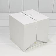 Коробка Куб 18,8*18,8*18,4 &quot;Сюрприз&quot; с атласной лентой Белый 1/12 Арт: 720172/1 - Коробка Куб 18,8*18,8*18,4 "Сюрприз" с атласной лентой Белый 1/12 Арт: 720172/1