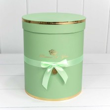 Коробки Цилиндр Набор 1/6 21*25,5 "Flowers for you" Светло-зелёный 1/8 Арт: 720950/11