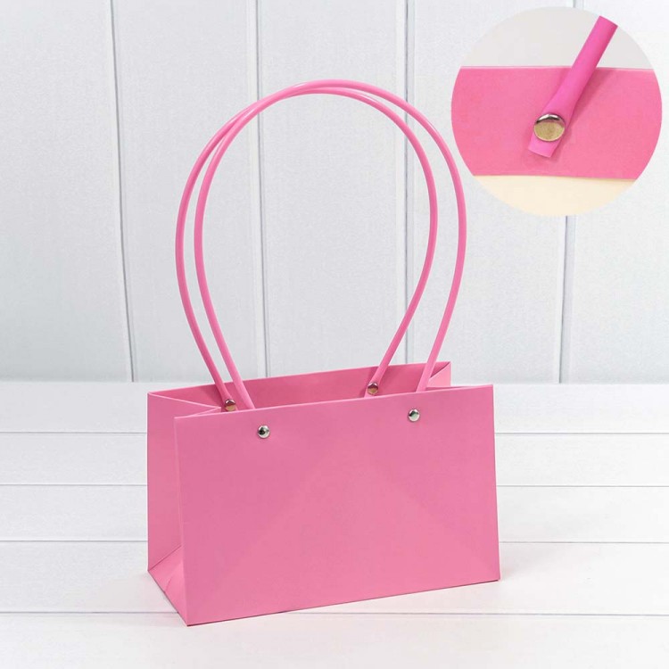 Пакет подарочный "Ваза для цветов" 22*13,5*10,5 Лиловый 1/10 1/120 Арт: 000171EA/34