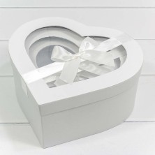 Коробки "Сердце" Набор 1/3 25,8*24,5*12 Белый 1/12 Арт: 720742/3