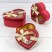 Коробки "Сердце" Набор 1/3 22,2*19,5*9 с окошком и бантом Красный 1/18 Арт: 721610/3