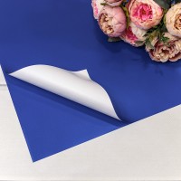 Плёнка в листах 55*55 (20 шт.) матовая двухсторонняя 65мкм Синий/Белый 1/60 Арт: 1631/286