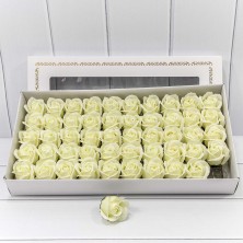 Декоративный цветок-мыло "Роза" класс А Шампань 5,5*4 50шт. 1/20 Арт: 420058/19