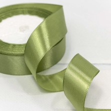 Лента Атласная Сатин 2,5см*25ярд Спаржа 1/5 1/120 Арт: 562-25/100