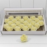 Декоративный цветок-мыло "Большая роза" Лимонный 6,5*7 25шт. 1/20 Арт: 420053/20