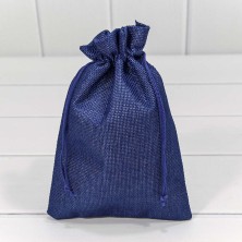Мешочки из искусственного льна 14*20 Синий 1/25 1/1500 Арт: 000809G/4