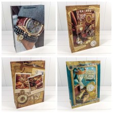 Пакет подарочный "Мужской" глянцевый (микс) 33*45*11 157г 1/20 1/240 Арт: 00044A
