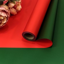 Плёнка 0,58*10м 275г двухсторонняя 65мкм Красный/Зелёный 1/30 Арт: 1604/6175