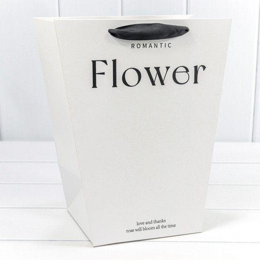 Пакет подарочный "Romantic Flower" Белый 25*30*16 210г 1/10 1/200 Арт: 000179K