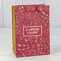 Пакет подарочный "Новый год" (406) 14*20*8 210г 1/20 1/240 Арт: 300406G