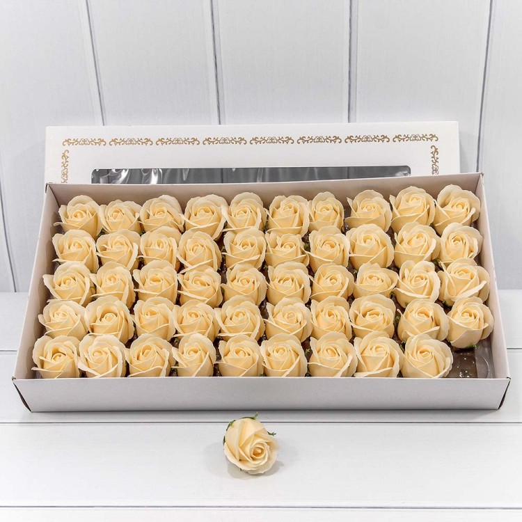 Декоративный цветок-мыло "Роза" класс А Оранжево-персиковый 5,5*4 50шт. 1/20 Арт: 420058/28