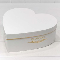 Коробки "Сердце" Набор 1/3 33,5*33*11,5 "Flowers" Белый 1/16 Арт: 720374/1