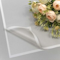 Плёнка в листах 58*58 (20 шт.) матовая с рамкой 50мкм Белый 1/60 Арт: 1692/2