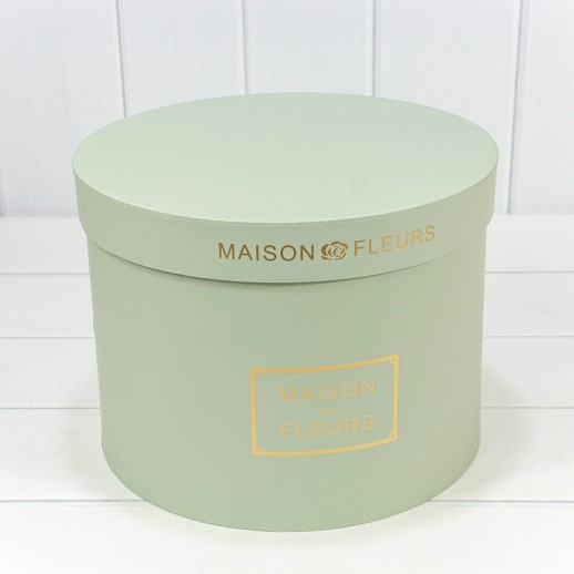 Коробки Круглые Набор 1/5 30*22,5 "Maison des Fleurs" Серо-зелёный 1/4 Арт: 7219006/4183