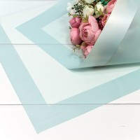 Плёнка в листах 58*58 (20 шт.) матовая с широкой рамкой 50мкм Голубой 1/60 Арт: 1669/2204