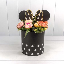 Коробки Цилиндр Набор 1/3 19*19 "С ушками" Чёрный 1/18 Арт: 720791/4