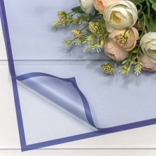 Плёнка в листах 55*55 (20 шт.) матовая с рамкой 55мкм Синий 1/60 Арт: 1692/4153