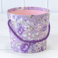Коробка "Ваза для цветов" 15*13 с ручкой "Цветы 2" 1/10 1/120 Арт: 720745/9