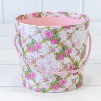 Коробка "Ваза для цветов" 15*13 с ручкой "Цветы 4" 1/10 1/120 Арт: 720745/11