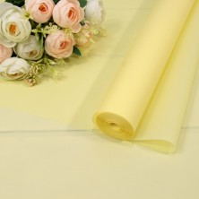 Плёнка 0,59*34м 900г матовая однотонная 55мкм Светло-жёлтый 1/6 1/12 Арт: 90057/0131