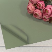 Плёнка в листах 55*55 (20 шт.) матовая "Корейская" 65мкм Серовато-зелёный 1/60 Арт: 1698/6183