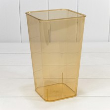 Ваза акриловая квадратная 14*14*24 280г Янтарный 1/40 Арт: 823/1