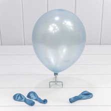 Шарики воздушные из латекса "Перламутр" 7"/18см (100 шт.) 1,5г Голубой 1/100 Арт: 13100/7