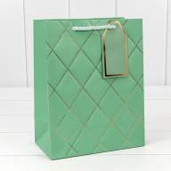 Пакет подарочный с тиснением &quot;Ромбы&quot; (микс) 18*23*10 210г 1/20 1/360 Арт: 300710E - Пакет подарочный с тиснением "Ромбы" (микс) 18*23*10 210г 1/20 1/360 Арт: 300710E