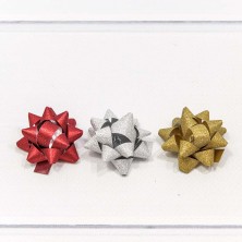 Бант-звезда 3,8 см "Матовый блеск" (микс) 1/12 1/100 упак. Арт: 500565-38