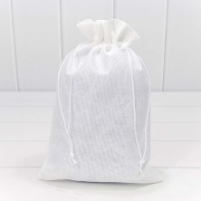 Мешочки из искусственного льна 20*30 Белый 1/25 1/500 Арт: 000809K/5