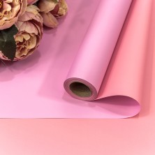 Плёнка 0,58*10м 275г матовая двухсторонняя 65мкм Лавандовый розовый/Розовый 1/30 Арт: 1604/0331