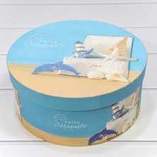 Коробки Круглые Набор 1/3 25,5*11,5 "Hello summer" 1/12 Арт: 7212245/0402