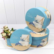 Коробки Круглые Набор 1/3 25,5*11,5 "Hello summer" 1/12 Арт: 7212245/0402